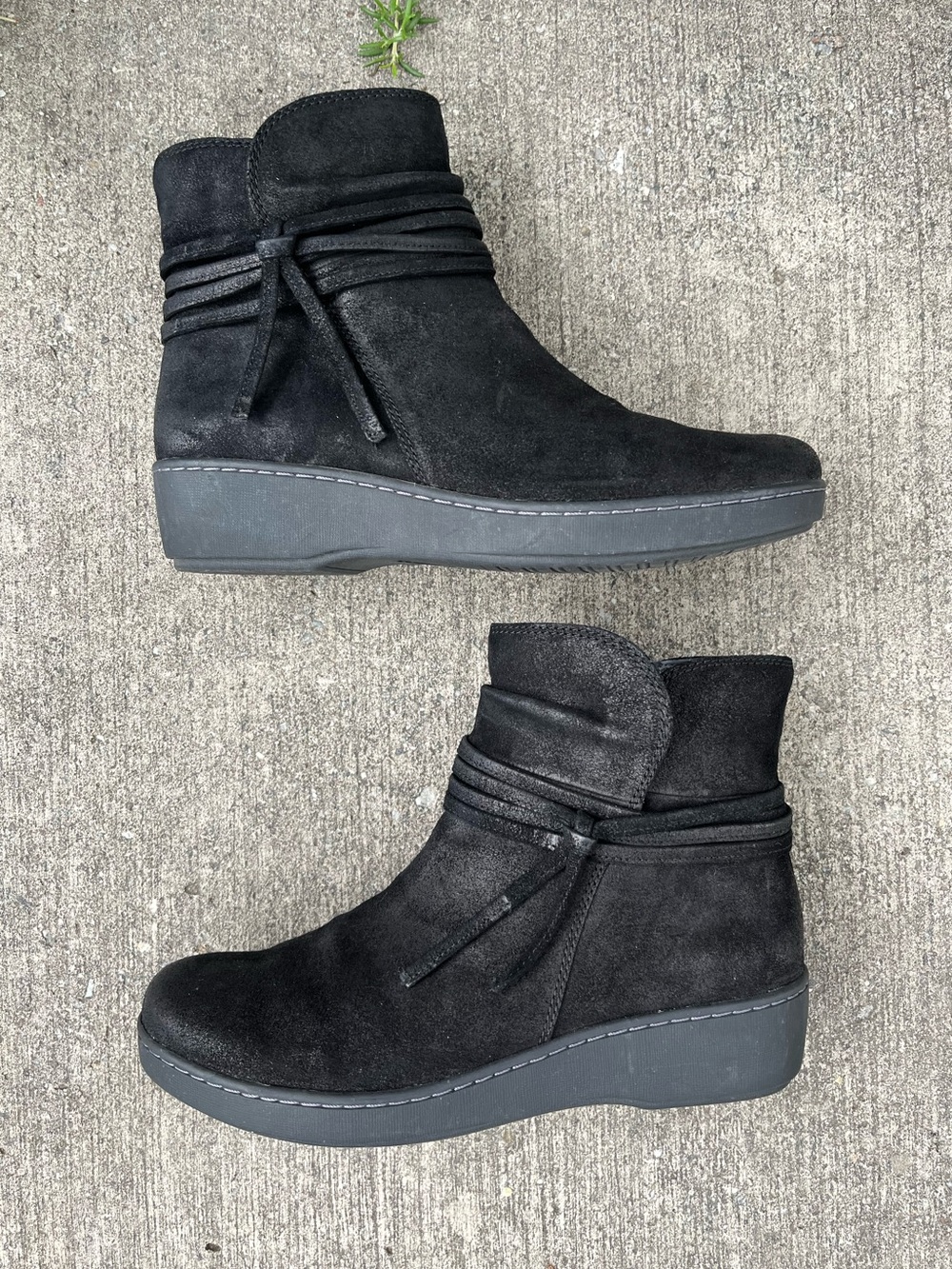 🆕 Listing! Dansko | 'Evelyn' Black Suede Ankle Booties with Wrap Detail